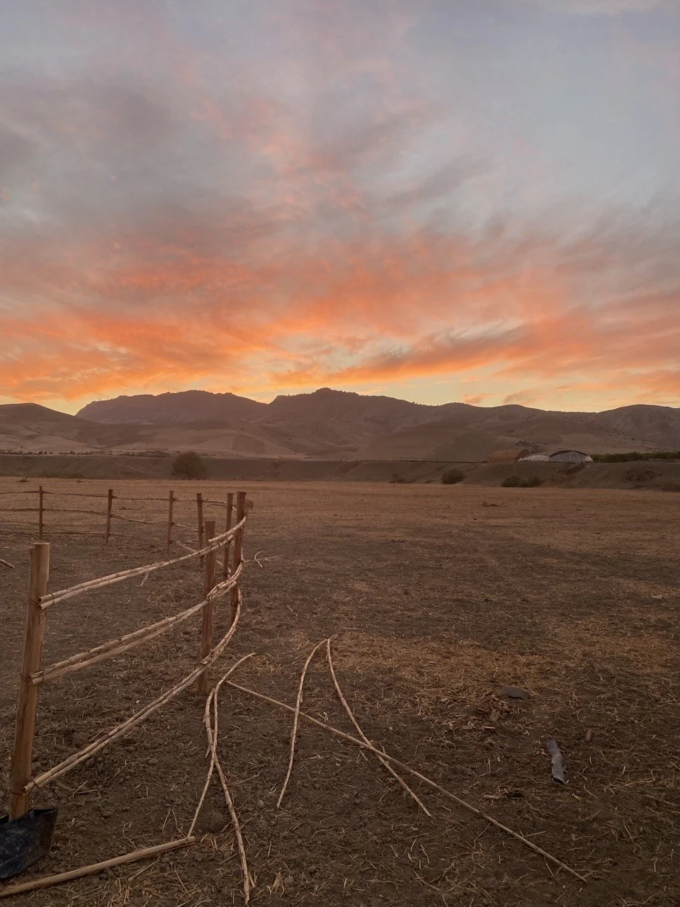 Sunset in the Chami Domaines countryside