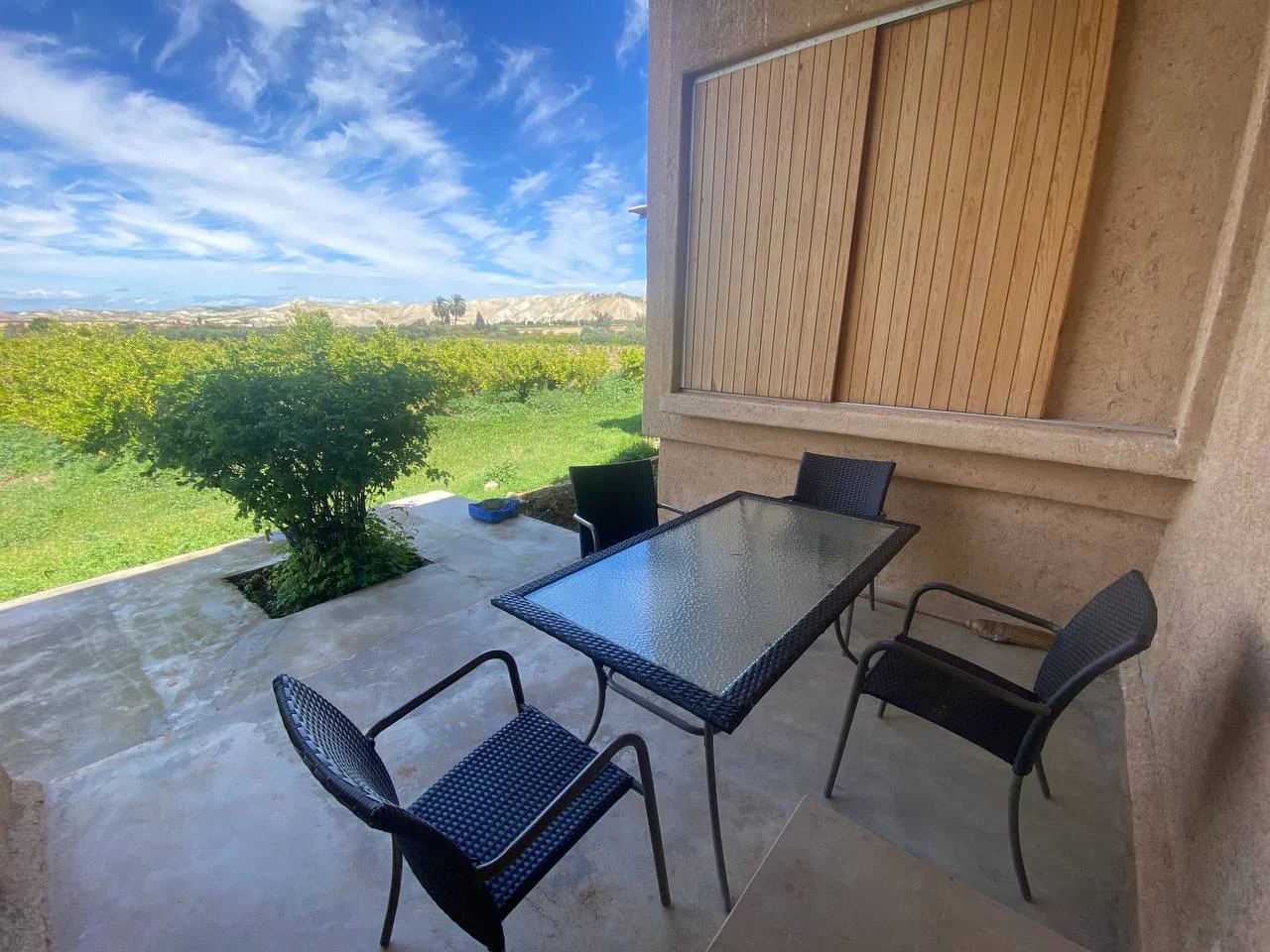 Terrace with countryside view